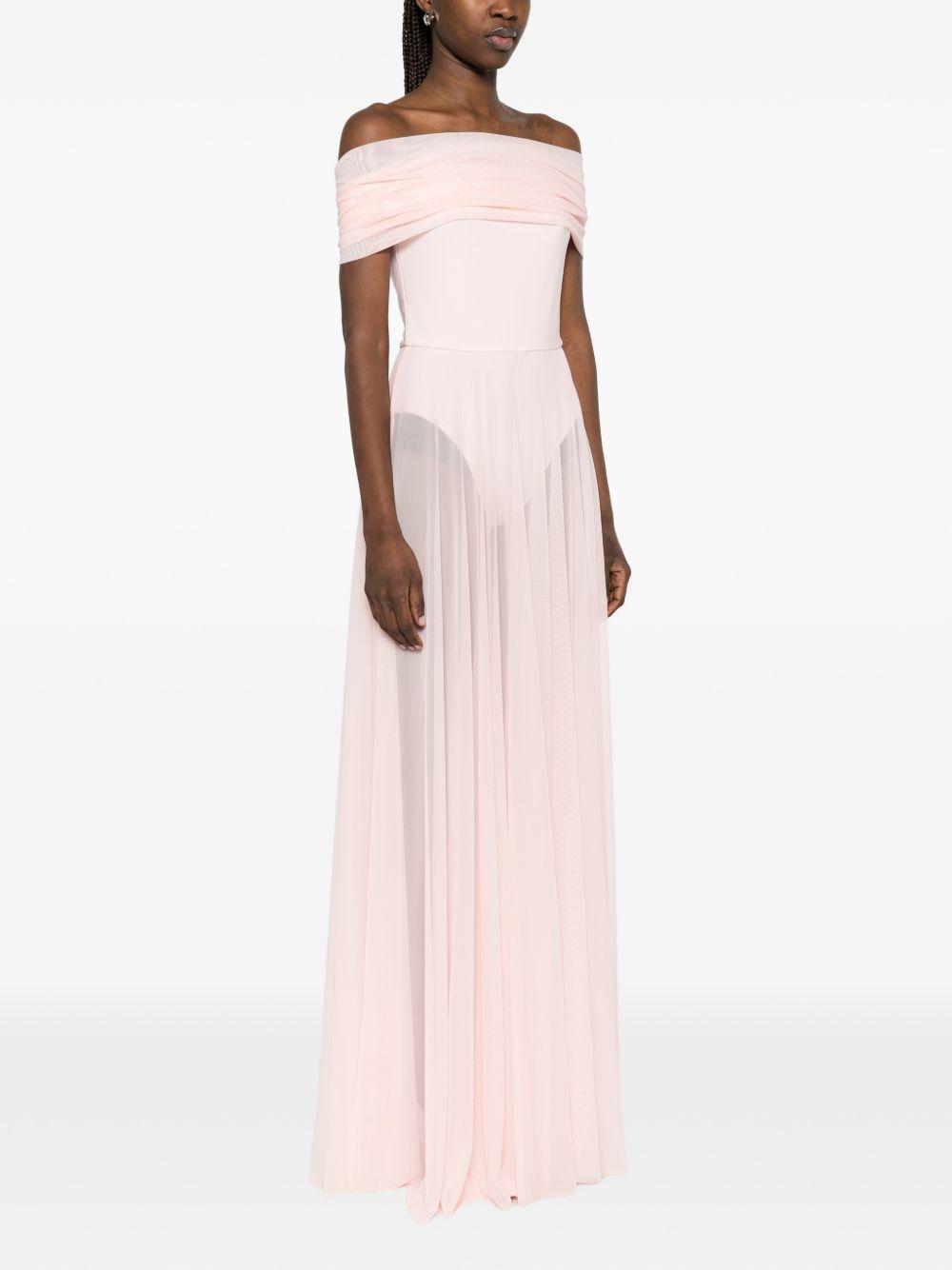 Abito lungo con design satinato in rosa Norma kamali - donna 