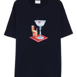 T-shirt con stampa grafica cocktail in blu Drole de monsieur - uomo 