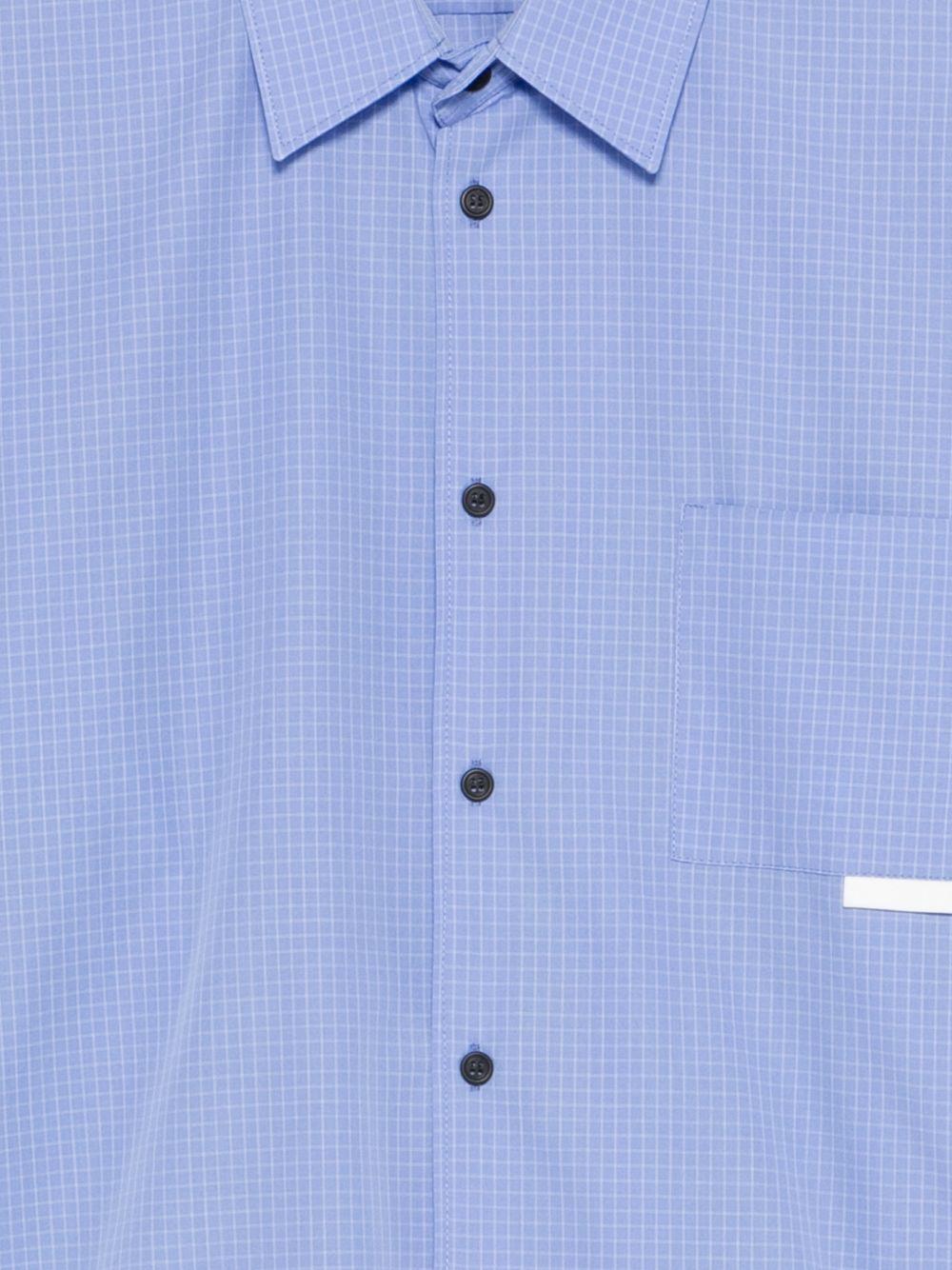 Camicia a quadri in blu Gr10k replicated - uomo 
