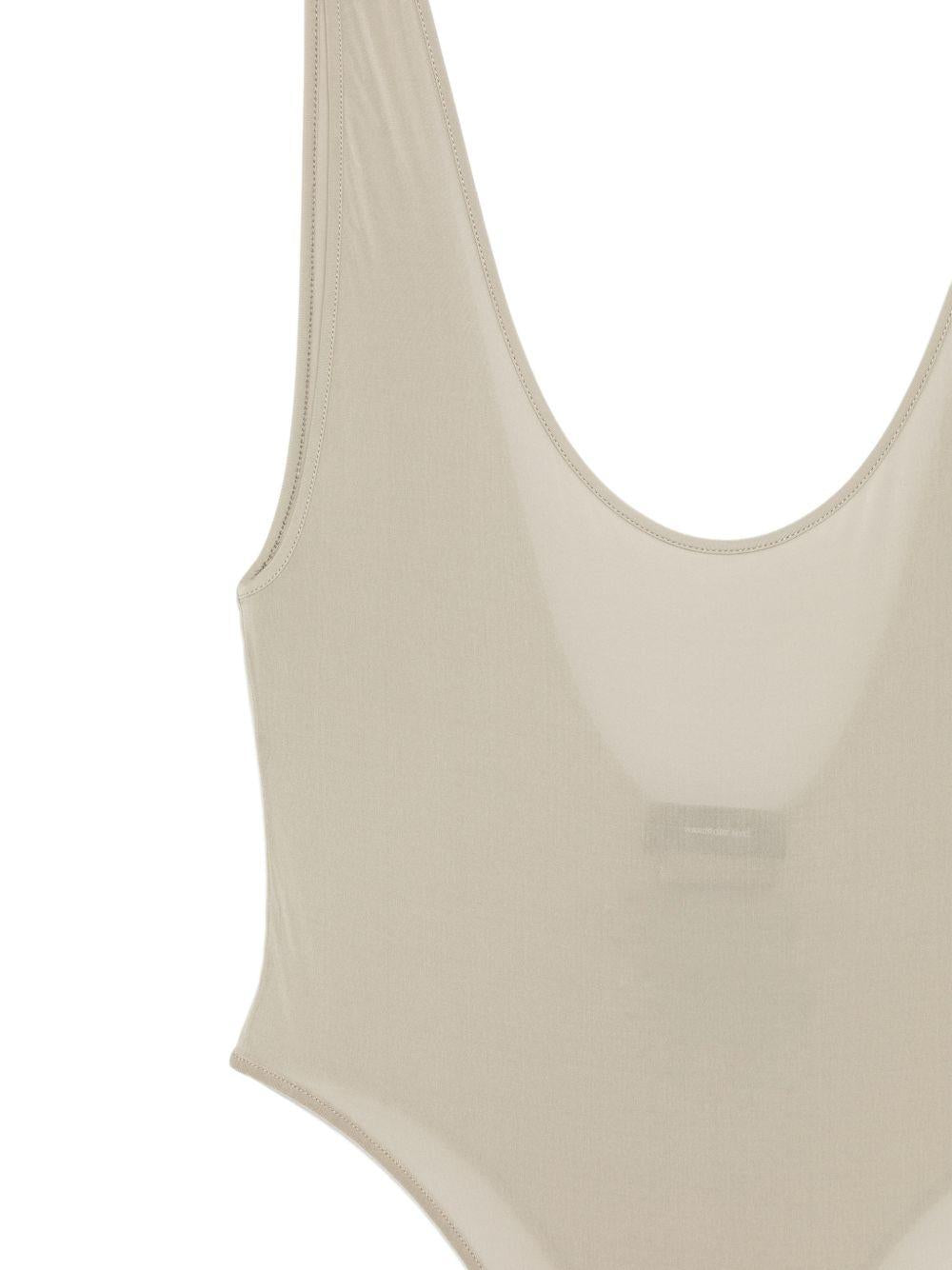 Body con scollo a V in grigio Wardrobe.Nyc - donna 