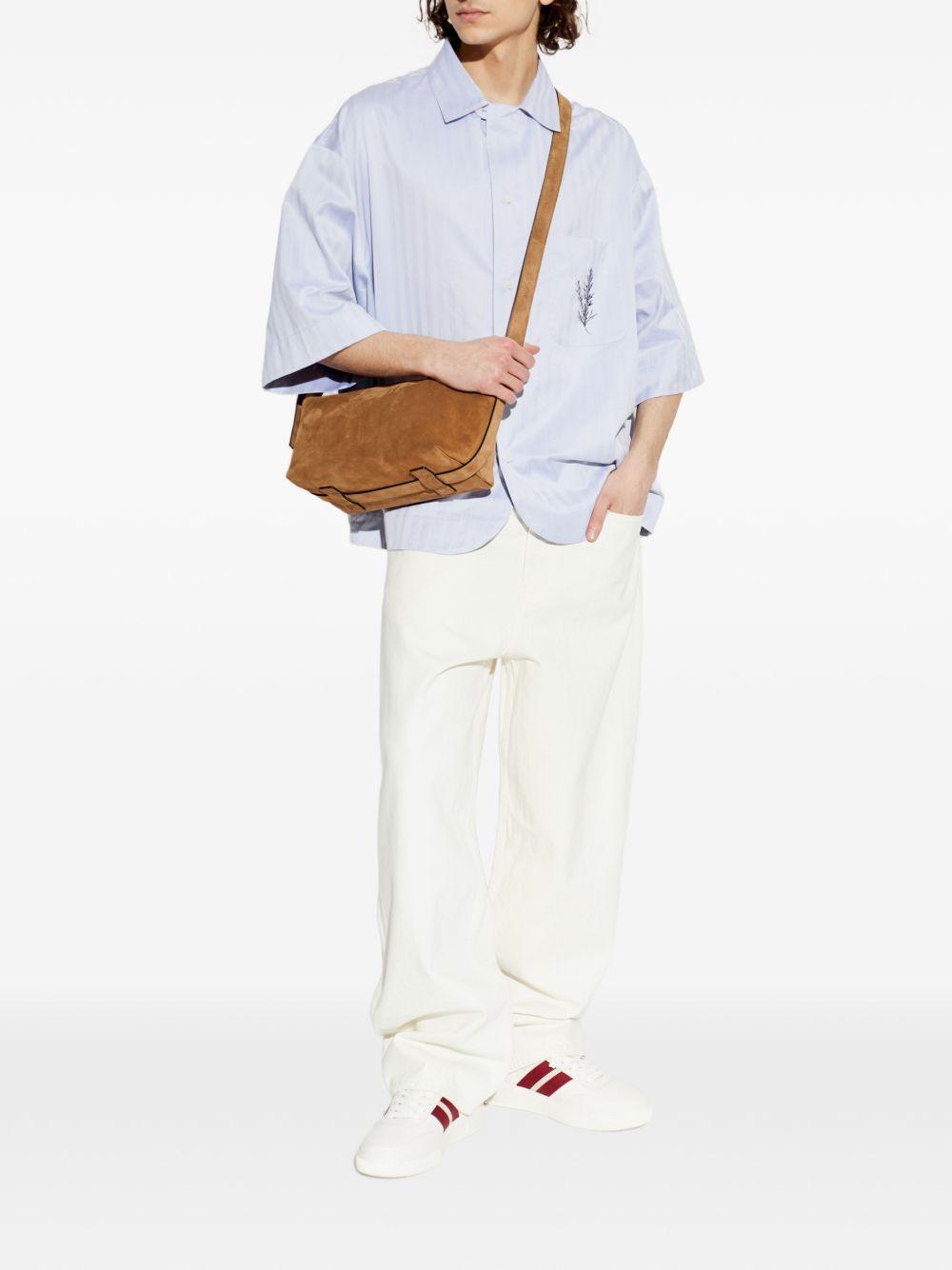 Camicia a maniche corte la chemise gardian in blu Jacquemus - uomo 