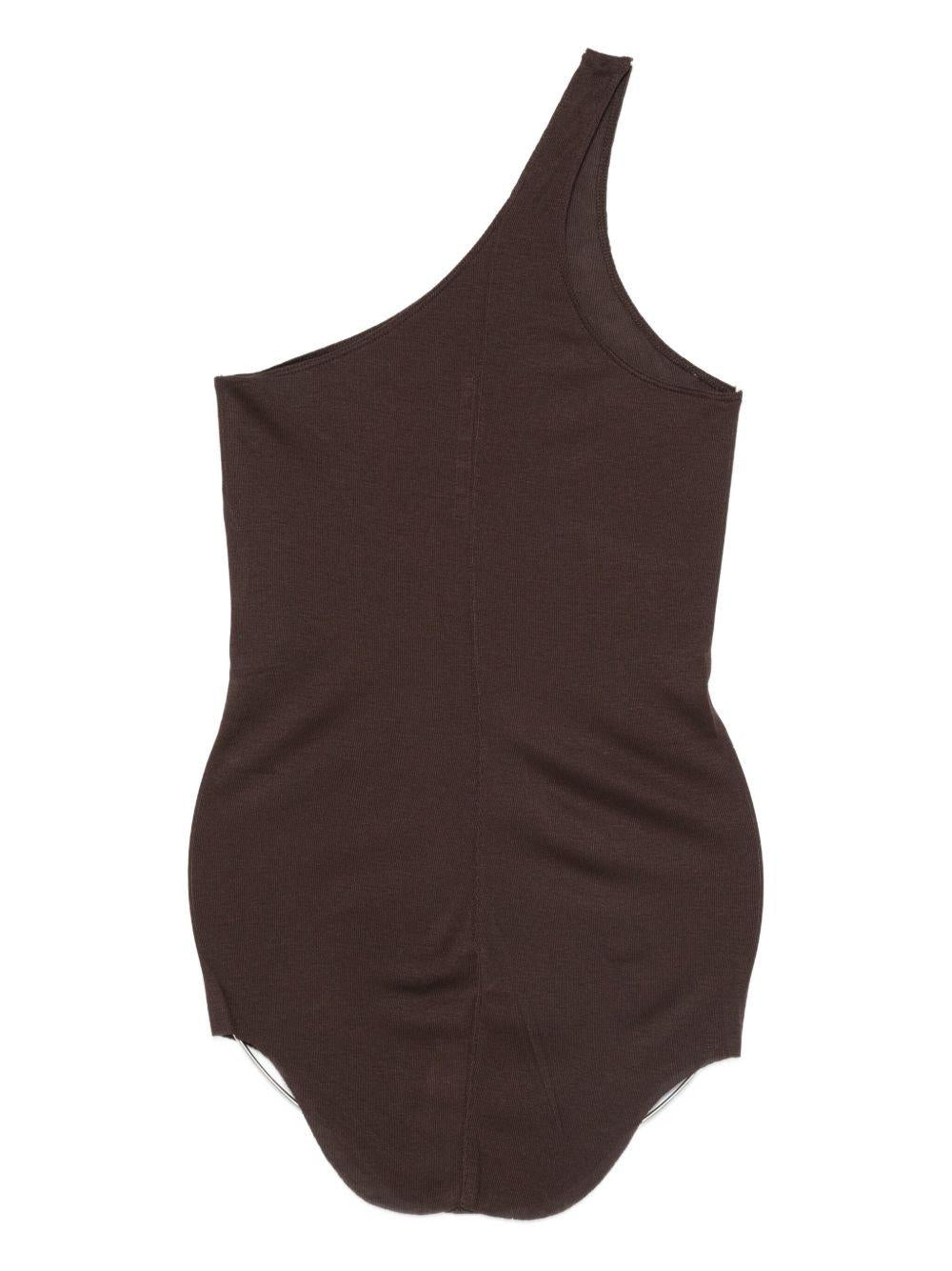 Top monospalla in marrone Rick owens lilies - donna 