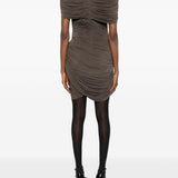 Mini abito con ruches in marrone Magda butrym - donna 