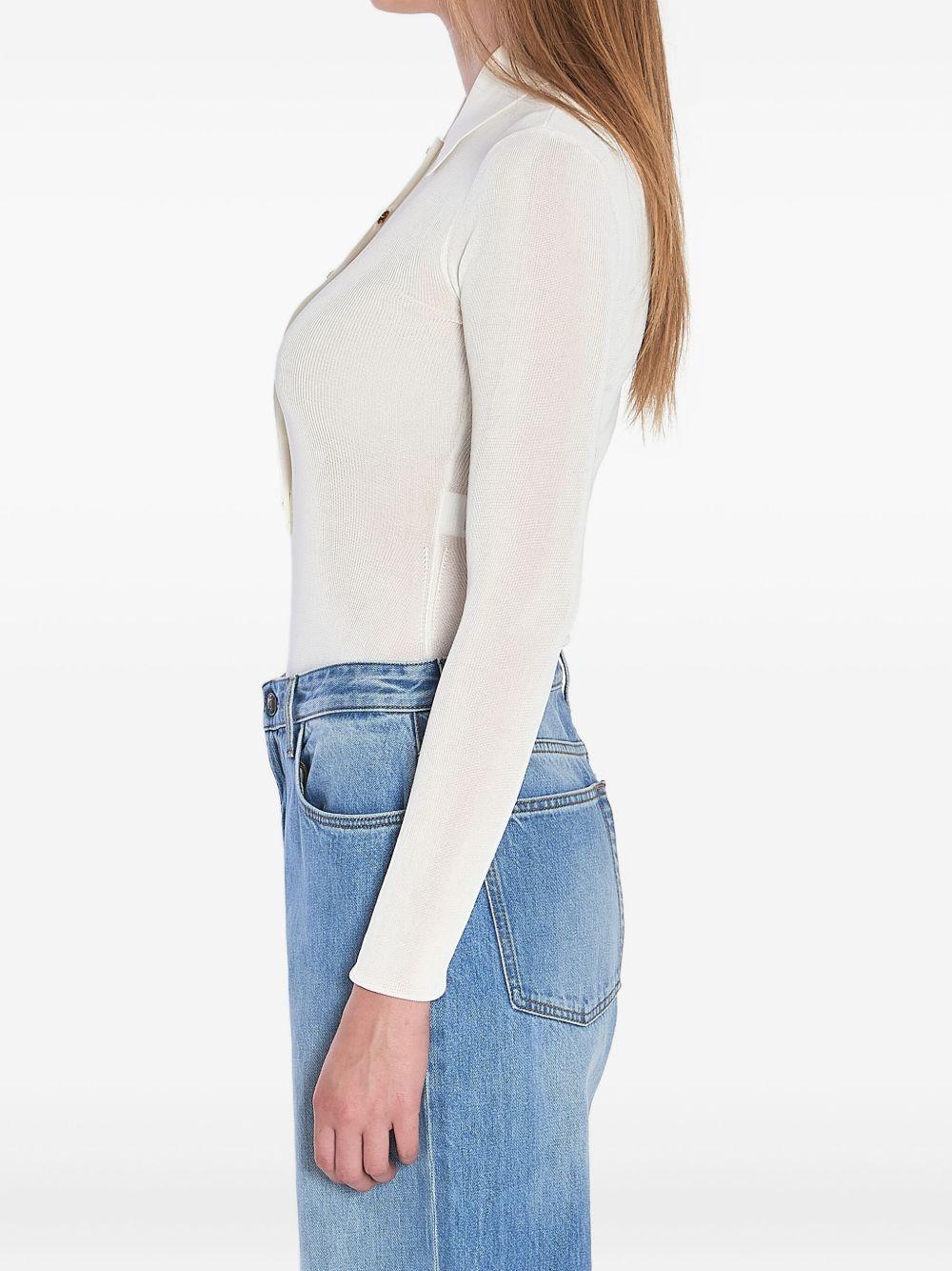 Body in maglia a maniche lunghe in bianco Self-portrait - donna 