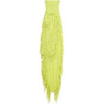 Abito lungo in georgette con ruches in verde Blumarine - donna 