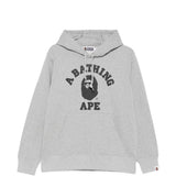 Felpa con stampa logo in grigio A bathing ape - uomo 