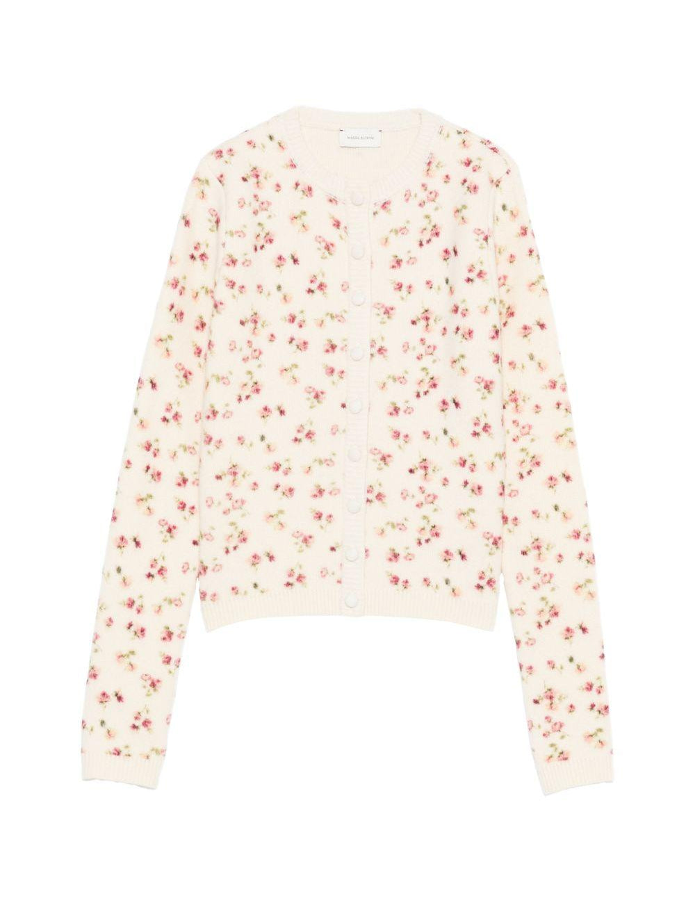 Cardigan a fiori in beige Magda butrym - donna 