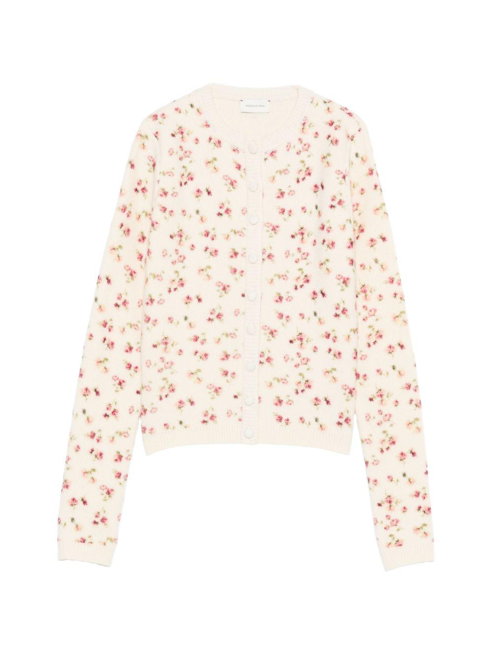 Cardigan a fiori in beige Magda butrym - donna 
