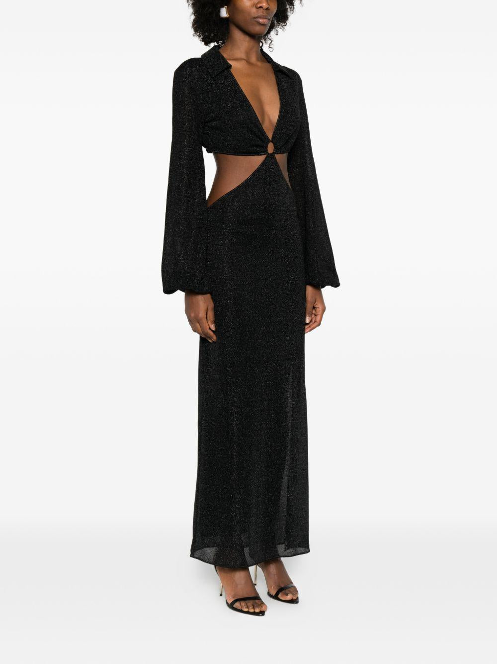 Abito con dettagli cut-out lumiere in nero Oséree - donna 