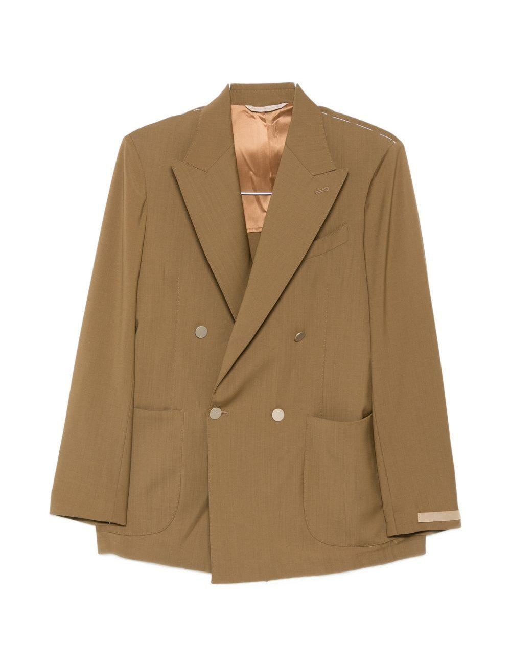 Blazer doppio petto con taschino in marrone Briglia 1949 - donna 