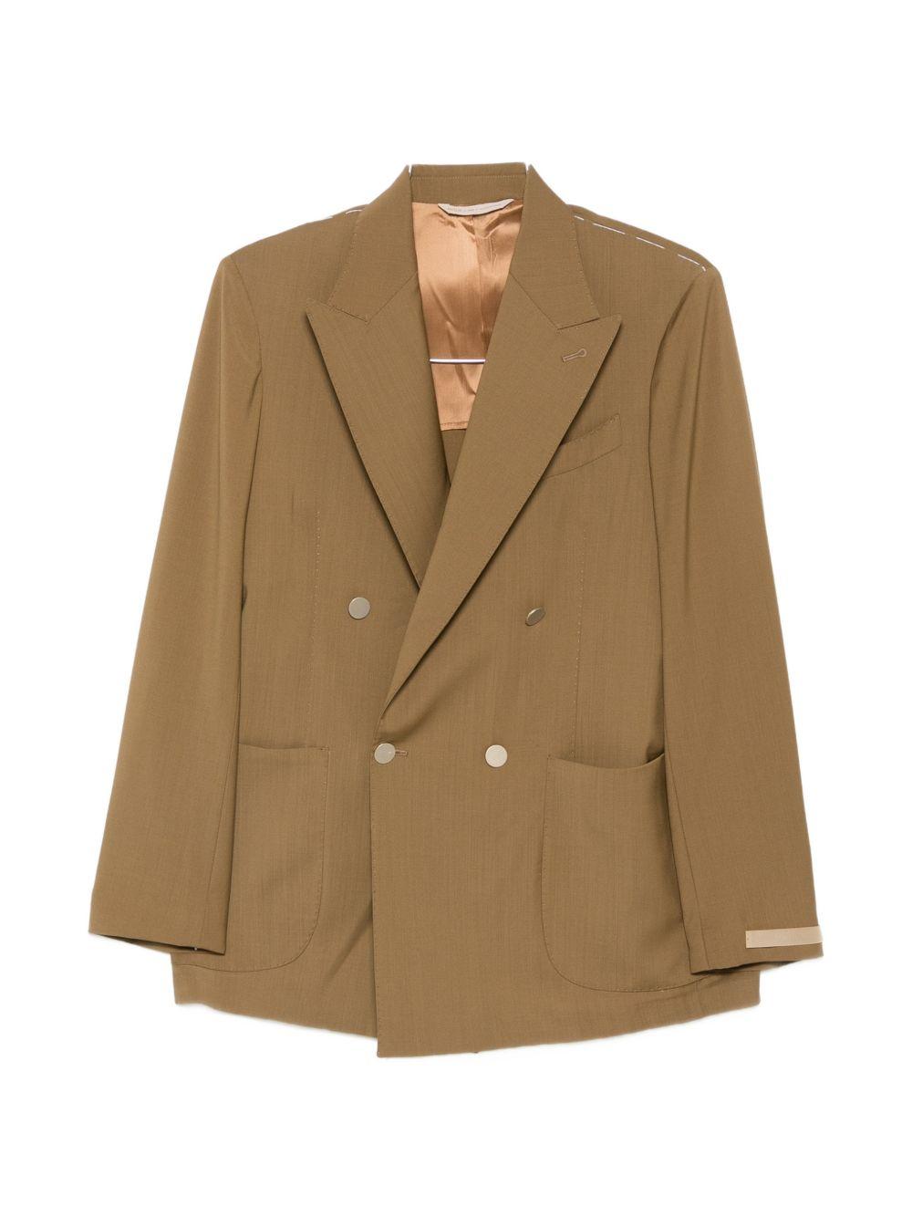 Blazer doppio petto con taschino in marrone Briglia 1949 - donna 