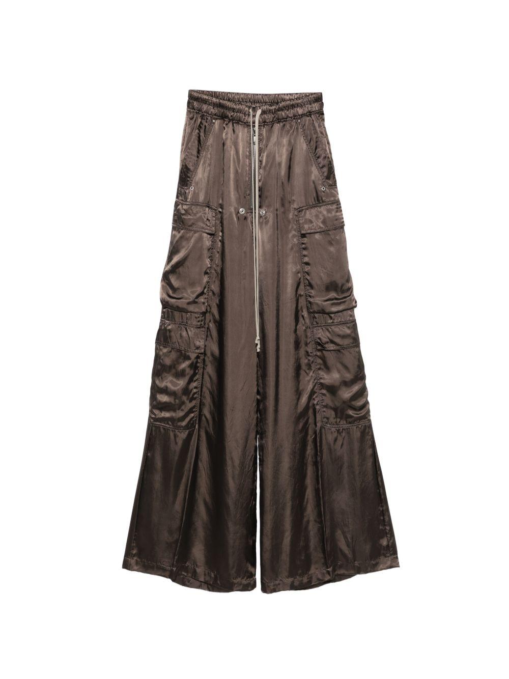 Pantaloni a gamba ampia cargobelas in marrone Rick owens - donna 