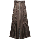 Pantaloni a gamba ampia cargobelas in marrone Rick owens - donna 