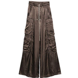 Pantaloni a gamba ampia cargobelas in marrone Rick owens - donna 