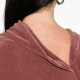 Top drappeggiato effetto velluto in rosa Rick owens - donna 