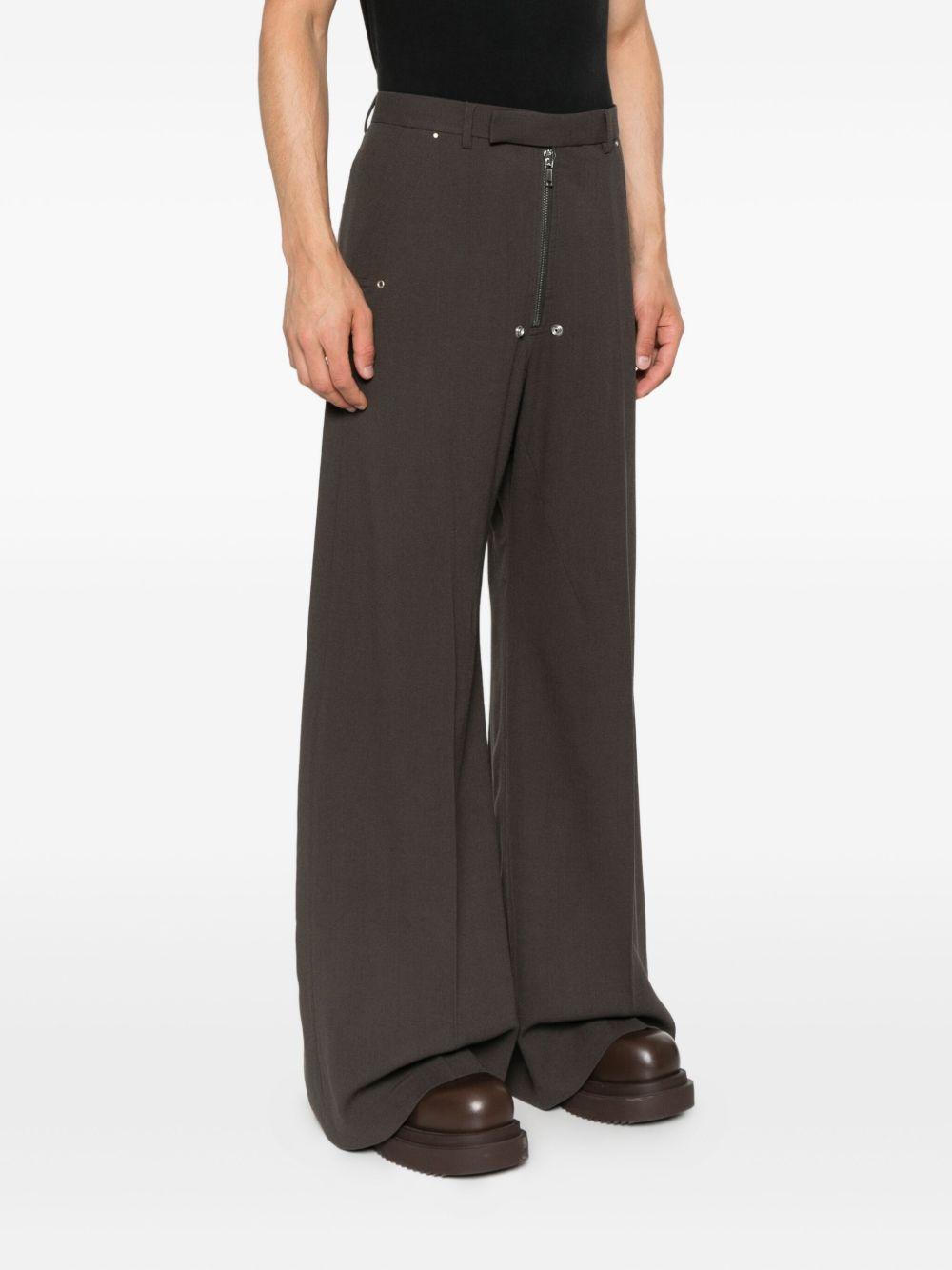 Pantaloni con zip in grigio Rick Owens - uomo 