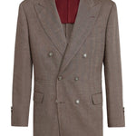 Blazer doppiopetto in marrone Brunello cucinelli - uomo 