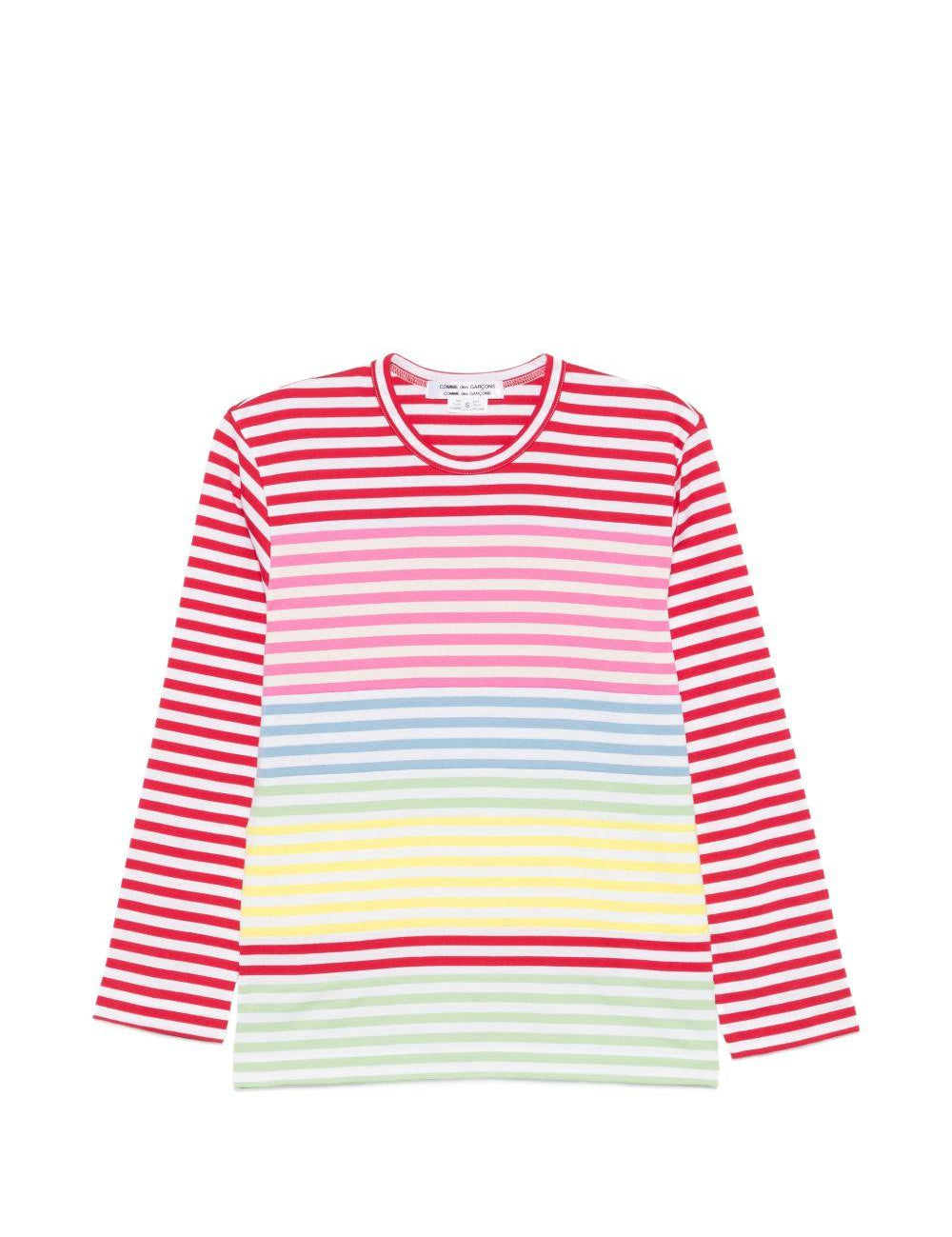 T-shirt a maniche lunghe a righe Comme des garcons comme des garcons - donna 