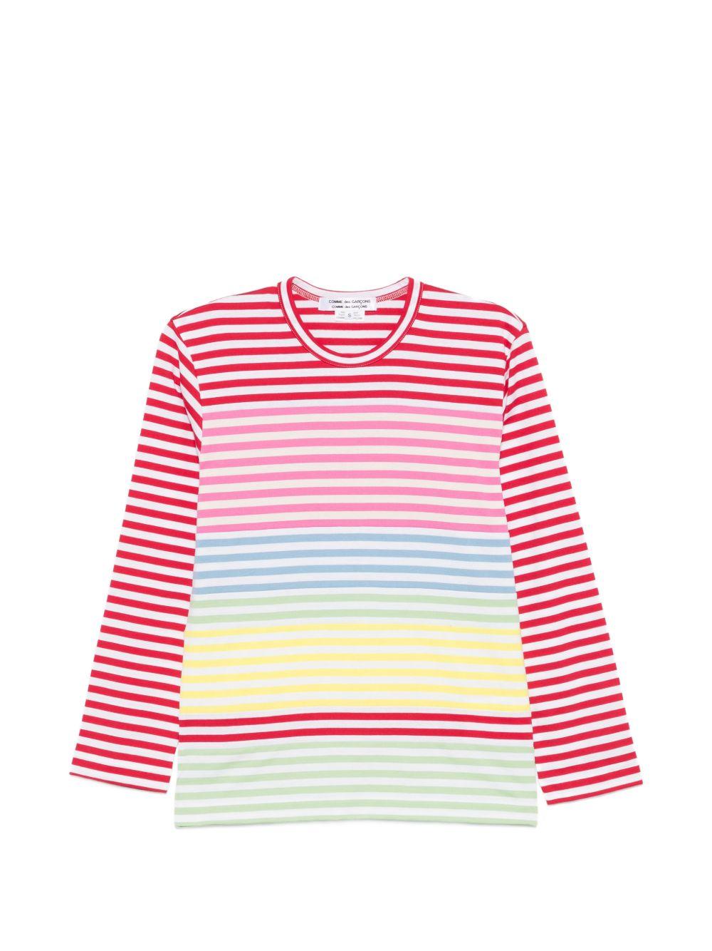 T-shirt a maniche lunghe a righe Comme des garcons comme des garcons - donna 