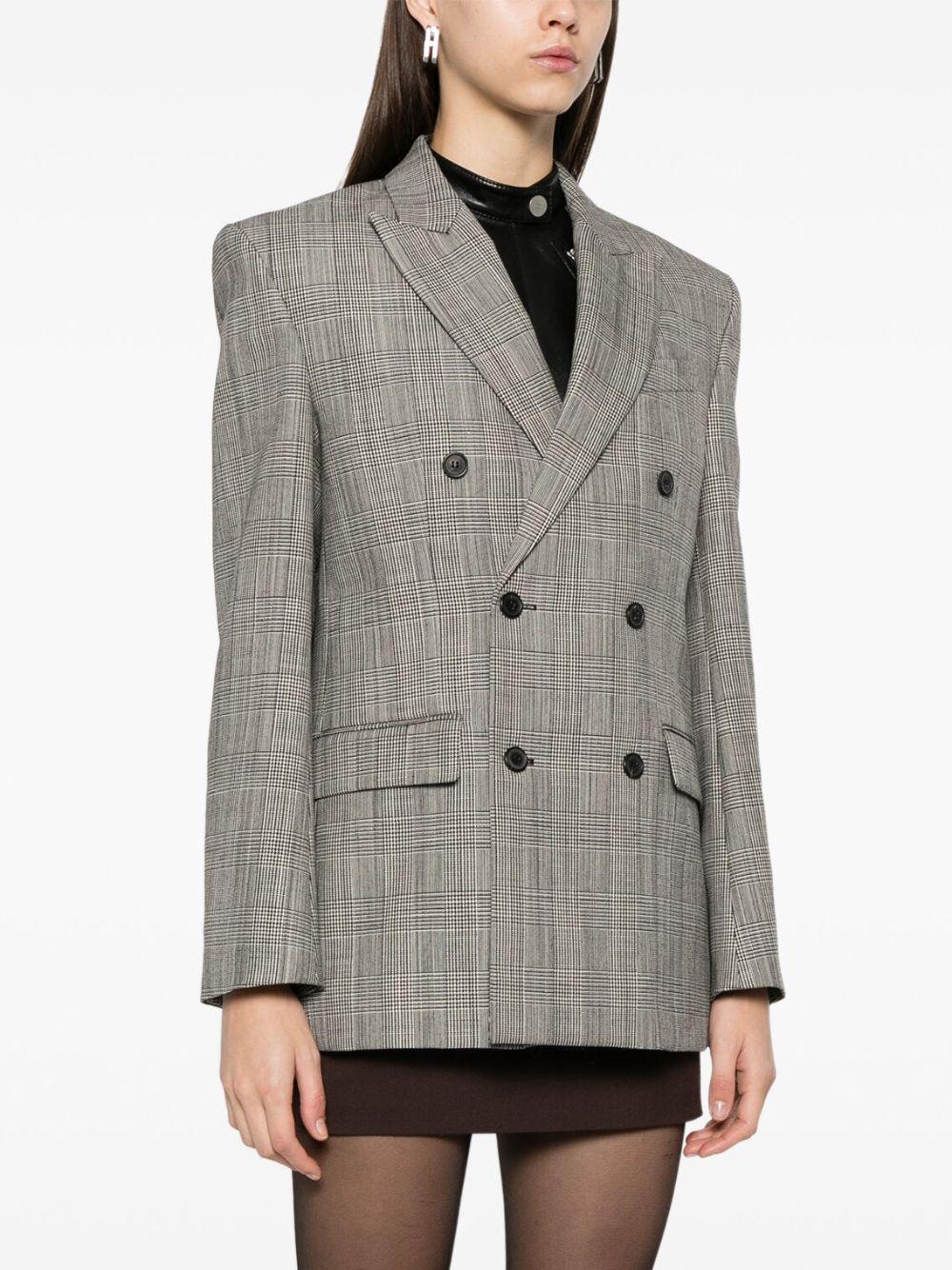 Blazer in pied-de-poule in grigio Wardrobe.Nyc - donna 