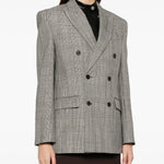 Blazer in pied-de-poule in grigio Wardrobe.Nyc - donna 