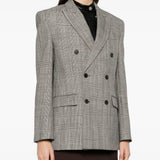 Blazer in pied-de-poule in grigio Wardrobe.Nyc - donna 