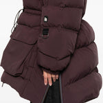 Cappotto parka con chiusura a zip in bordeaux Bacon - donna 