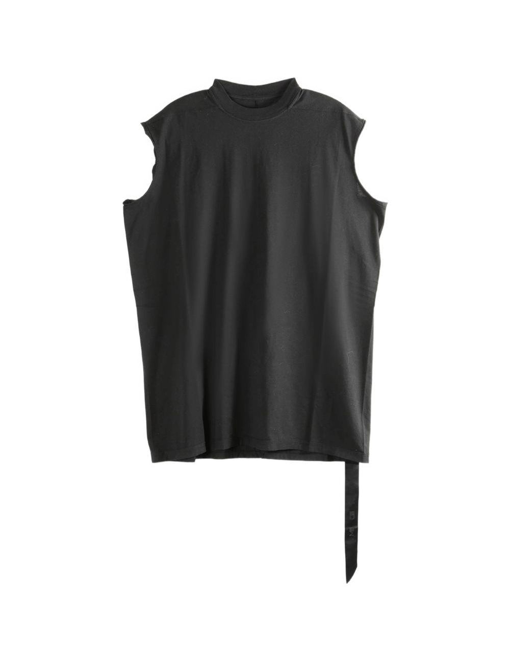 Top senza maniche con collo alto in nero Rick owens drkshdw - uomo 