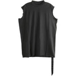 Top senza maniche con collo alto in nero Rick owens drkshdw - uomo 