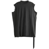 Top senza maniche con collo alto in nero Rick owens drkshdw - uomo 