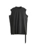 Top senza maniche con collo alto in nero Rick owens drkshdw - uomo