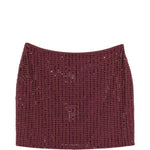 Minigonna con cristalli in bordeaux Venuja - donna 