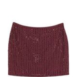 Minigonna con cristalli in bordeaux Venuja - donna 