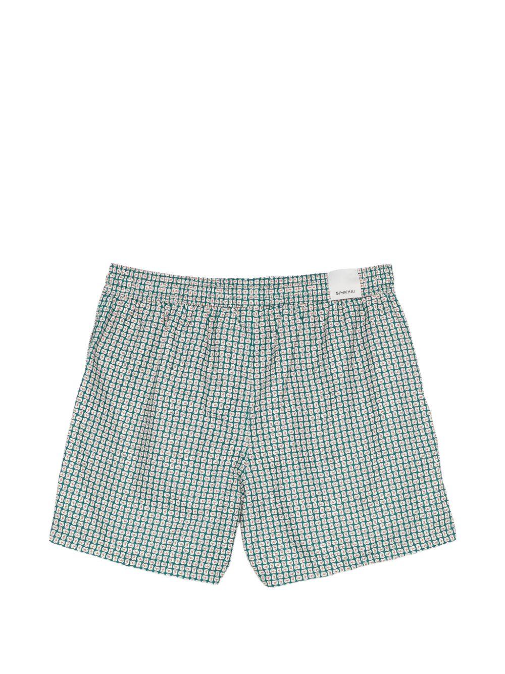 Costume da bagno stampati con coulisse Kelly in verde Simkhai - uomo 