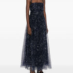 Abito midi Bettina con paillettes in blu Staud - donna 