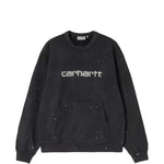 Felpa painter con logo in nero carhartt wip - uomo 