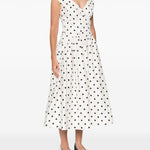 Abito midi a pois in avorio Self-Portrait - donna 