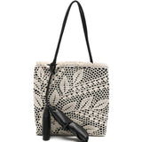 Borsa a mano julia all'uncinetto in nero e crema Magda butrym - donna 