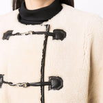 Giacca in shearling in bianco Toteme - donna 