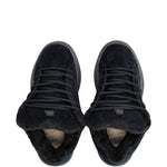 Sneakers in velluto a coste vamp in nero 