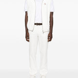 T-shirt con logo a girocollo in bianco Brunello cucinelli - uomo 