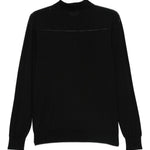 Maglione con colletto stile polo in nero Kangra - uomo 