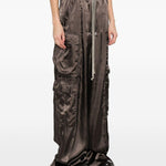 Pantaloni a gamba ampia cargobelas in marrone Rick owens - donna 
