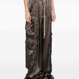 Pantaloni a gamba ampia cargobelas in marrone Rick owens - donna 