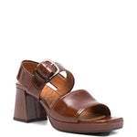 Sandali in pelle lucida con fibbia in marrone Chie mihara - donna 