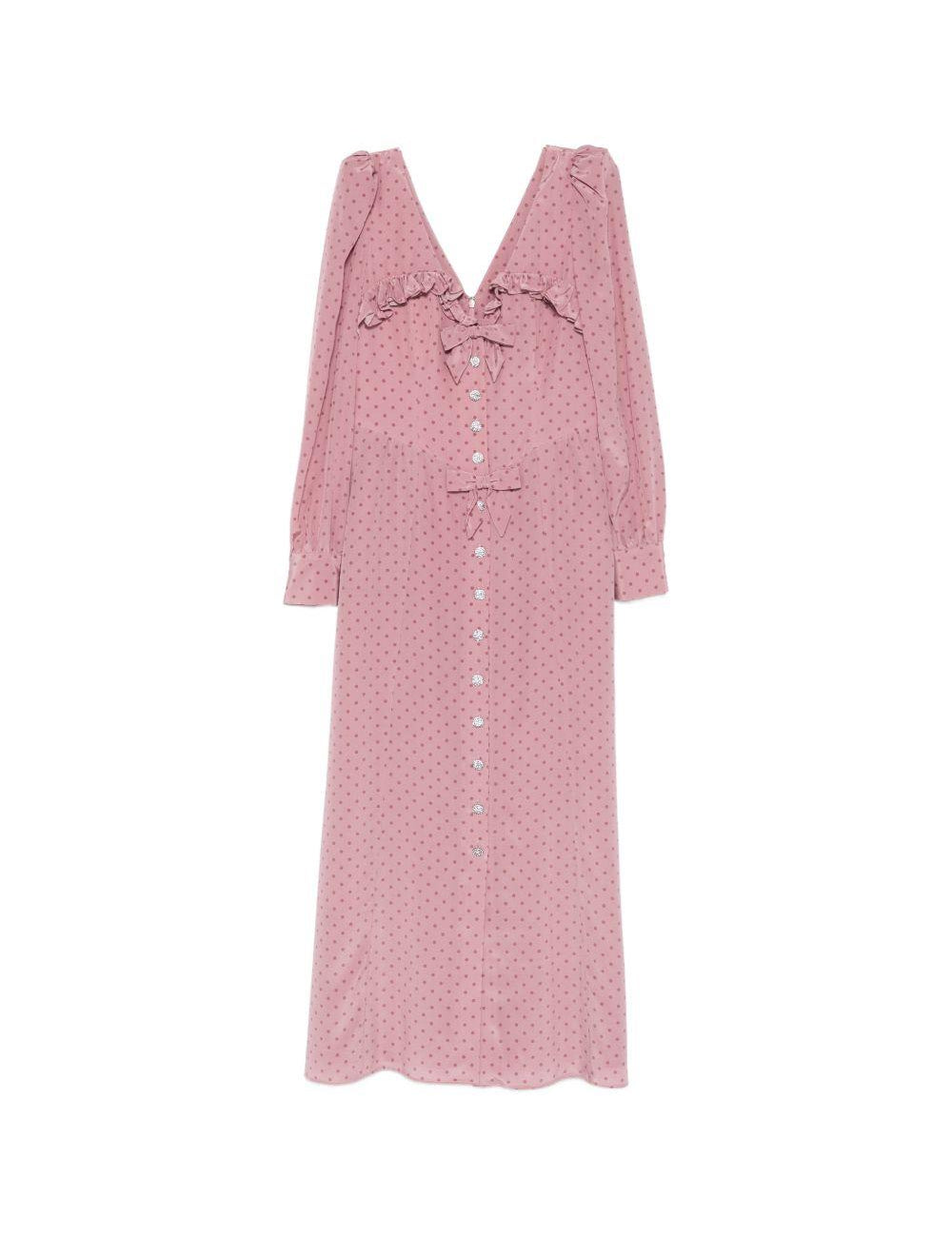 Abito midi con pois in lilla Alessandra Rich - donna 