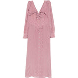 Abito midi con pois in lilla Alessandra Rich - donna 