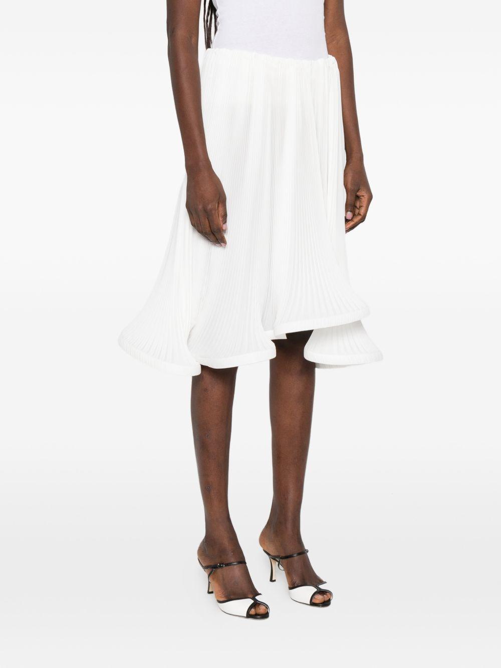 Gonna midi plissettata in bianco Rowen Rose - donna 