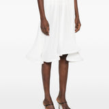 Gonna midi plissettata in bianco Rowen Rose - donna 