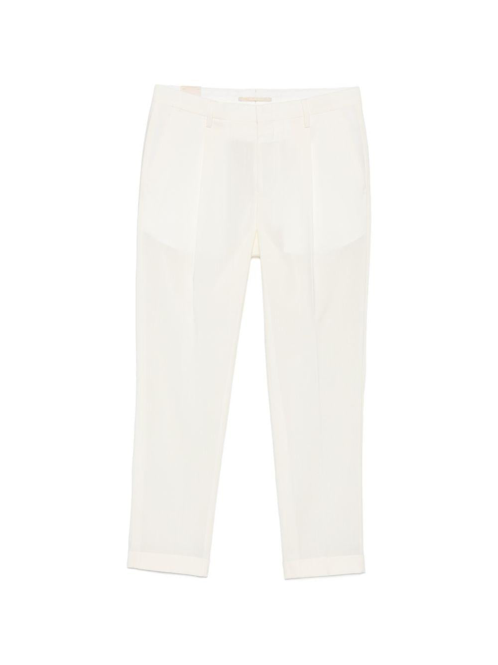 Pantaloni Tibero con pieghe pressate in bianco Briglia 1949 - uomo 